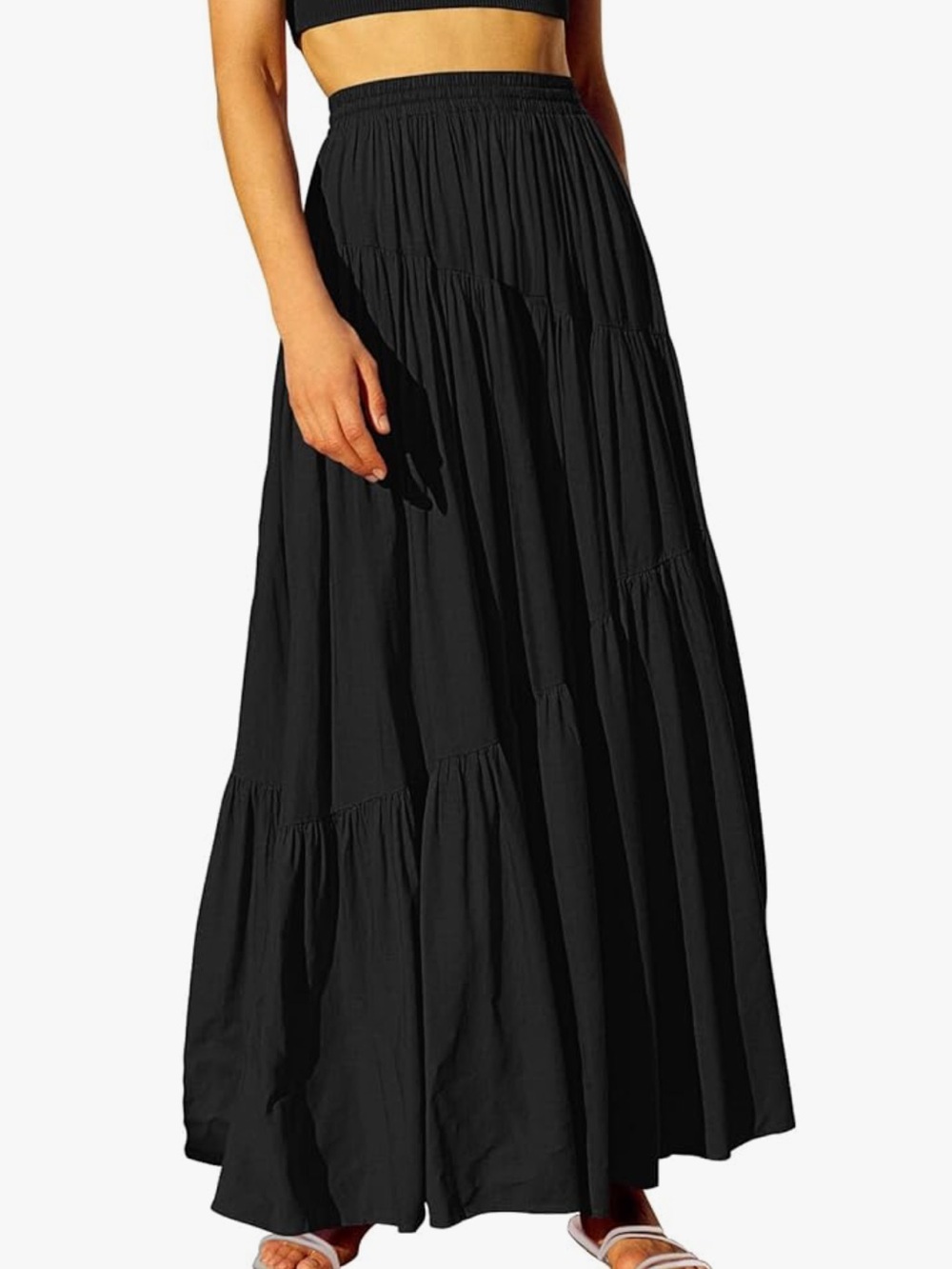 Amazon Black Tiered Circle Skirt